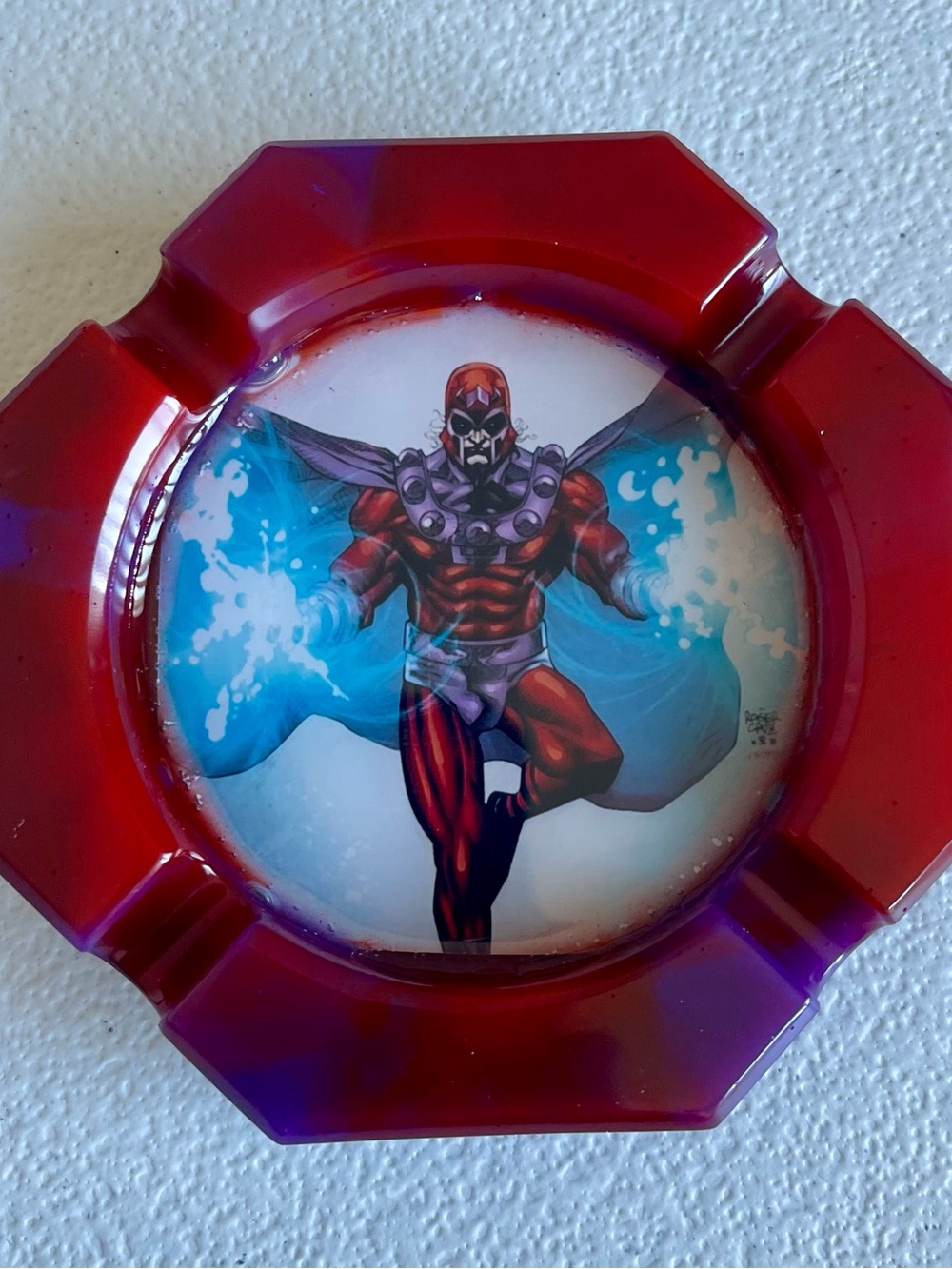 Marvel X-Men Magneto Custom Ashtray Trinket Dish Comic Book Fan Collectible Gift